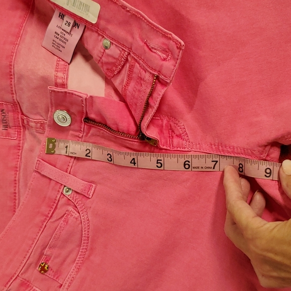 HUDSON Nico midrise super skinny size 26 pink jeans NWT - Picture 8 of 10